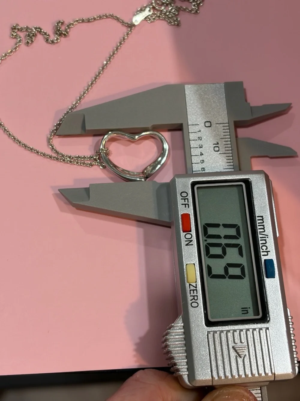 💟Tiffany & Co. Large Open Heart Pendant Elsa Peretti 925 Sterling Necklace 🫶